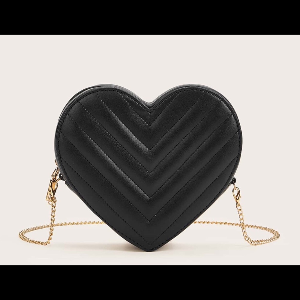 Black Heart Crossbody Bag